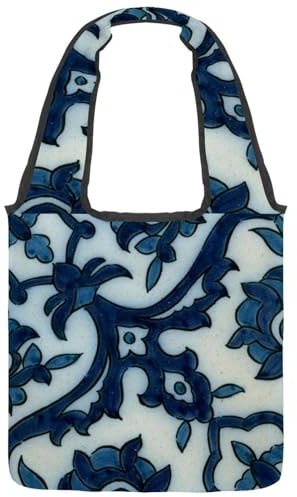 lcndlsoe Canvas-Tragetasche, Eulen-Damen-Schulter-Handtasche für Arbeit, Einkaufen, Fitnessstudio, Mehrfarbig 10, 14.1x14.9in/36x38cm