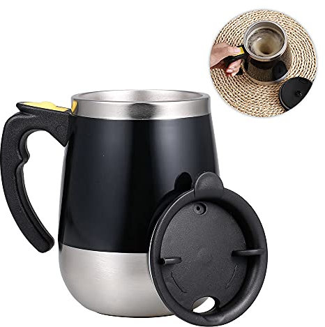 Tazza da caffè auto-mescolante con struttura in acciaio inossidabile, ideale per ufficio, scuola, palestra, casa, confezione regalo