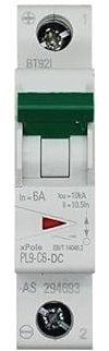 JNVFTCUX Interruptor automático pequeño de CC PL9-C6-DC, 1 Polo, 6 A