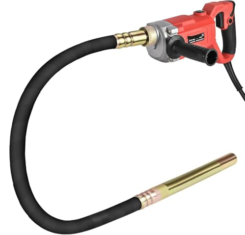Betoniera, Vibratore for calcestruzzo portatile da 1600 W con asta da 6,6 piedi, vibratore for calcestruzzo elettrico portatile