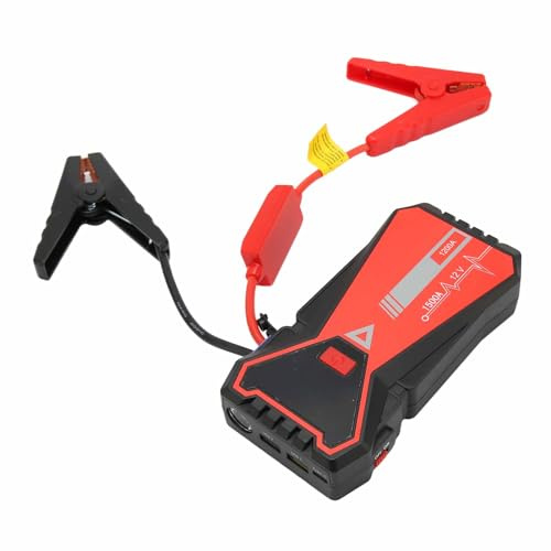 Generic Démarreur de Saut de Batterie de Voiture, IP66 Affichage d'écran LCD étanche IP66 Starter de Saut Portable pour Le Voyage