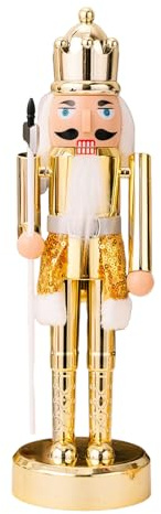 Decoración De Navidad - Weihnachtdeko Figuras | Cascanueces Tradicionales Holz Nutcracker Figura | Figgura De Cascanueces De Navidad | Figuras De Casscanueces | Figura De Madera De 30 Cm Para Chimenea