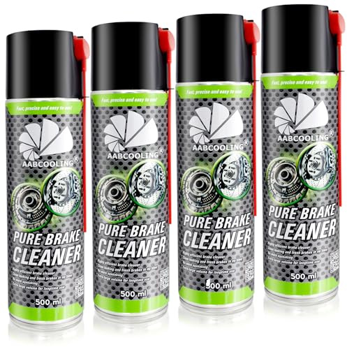 AABCOOLING 4x Spray Pulitore per Vano Motore 500ml Detergente Freni solvente rapido, Prepara le superfici prima del montaggio, Supporto per pulizia frizione e componenti esterni del carburatore