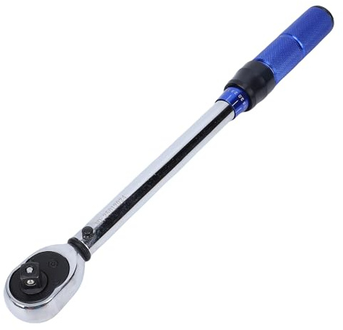 Focket Clé dynamométrique à cliquet 3/8 po, 5-60 Nm, engrenage à 72 dents, double sens de rotation, avec avertisseur sonore et poignée ergonomique antidérapante