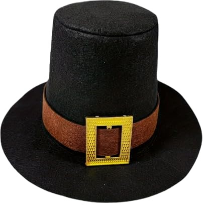 Pilgrimhattar - Justerbar Thanksgiving Huvudbonad, Svart Kostym Cylinderhatt | Roligt Cosplay Tillbehör För Skolspel, Fototjänster, Festivaler, Möten