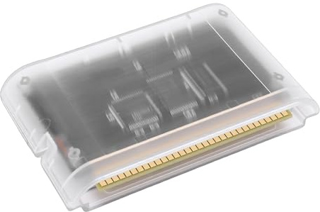 Tosuny 4000 i 1 Spelkort, Spelkassett för Mega Drive/Master System/32X Spelkonsol, Inbyggt 8GB Minne, för MD1 MD2 MD3 CD X 32X Spelkonsoler (Transparent Vit)