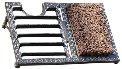 ZEPFJHE Cast Iron Boot Cleaner with Rust Proof Coating Angled Shoe Scraper Scrubber Brush Perfect for Garden and Porch Use Mud Remover Brush