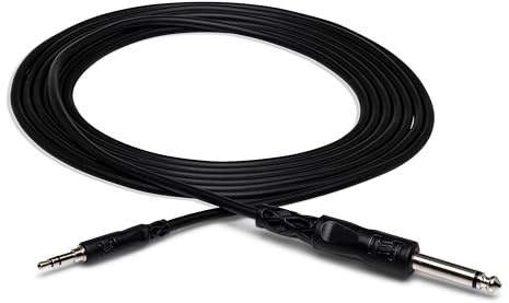 Hosa 3.5 Millimeters TRS to 1/4 Inches TS Mono Interconnect Cable - 5 Feet