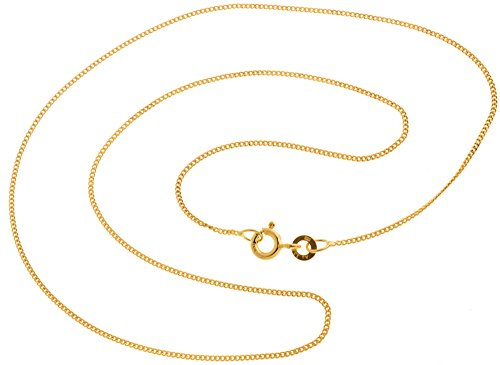 SILBERKETTEN STORE DEIN SCHMUCK ONLINE SHOP Panzerkette Gold 333 Damen 38-60cm I filigrane Goldkette Damen hochglanz 1mm Stärke I Halskette Echtgold für Frauen mit Federring Verschluss