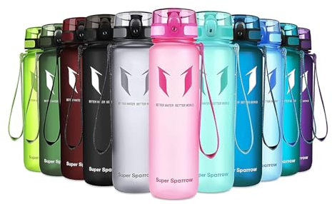 Super Sparrow Borraccia Sportiva & Bottiglia Bambini Senza Perdite - 750ml Bottiglia Acqua Plastica Riutilizzabile - Senza BPA