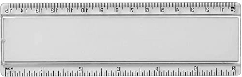 Bullet Lineal Ellison 15 cm aus Kunststoff mit Papiereinlage durchsichtig