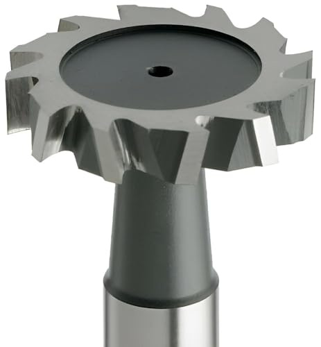 HSSE-Schlitzfräser, T-Fräser, T-Nutenfräser, kreuzverzahnt, DIN850, Z=8, Typ N, HB (19,5 x 4 x 63 - d2=10 mm)