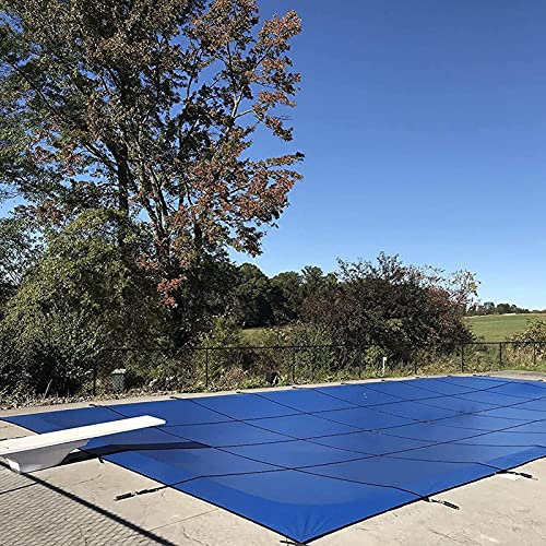 Abdeckplane Pool Draussen Garten Inground-Sicherheitspoolabdeckung, 1m/2m/3m/4m/5m/6m/7m/8m lang Groß Blau Sicherheitsabdeckung für erdverlegte Schwimmbäder, Rechteck (Size : 250x300m/118.1in)
