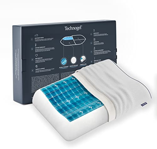 Technogel New Generation Original Anatomic - Almohada ortopédica para el Cuello (antibacteriana, de Gel HWS para Dormir de Espalda y de Lado, Incluye Funda de Almohada de 09 cm de Altura)