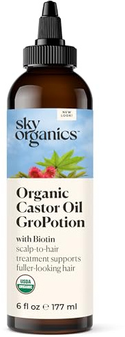 Sky Organics Organic GroPotion for Hair USDA Certified Organic to Strengthen, Lengthen & Condition, 6 fl. Oz