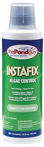 The Pond Guy InstaFix Algae Control, Outdoor Water Garden, Fountain & Birdbath Algae Solution, EPA Registered Liquid Algaecide, Control Green Water & String Algae, Bird, Fish & Pet Safe, 16 Ounce