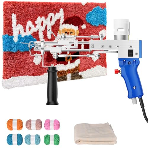 Kotsy tufting gun 2 in1 cut and loop pile 5-40 Stiche/Sek Einstellbare Geschwindigkeit Elektrische Teppich Pistole, 7-21 mm Beflockungsmaschine Rug Gun Machine