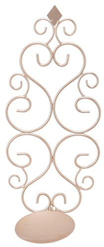 Alvinlite Kerzenhalter, Wandkerzenhalter, Wandleuchter, Kerzenständer, Wand-Teelichthalter, Stumpen-Teelichthalter, Stumpenkerze, Wohnzimmer, Schlafzimmer, Gold | Champagnergold | Kerzenleuchter