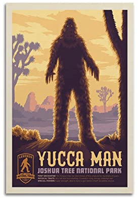 KYNA Poster vintage Joshua Trees Yucca Man Poster décoratif sur toile Poster mural et image d'art Impression moderne pour chambre à coucher 60 x 90 cm