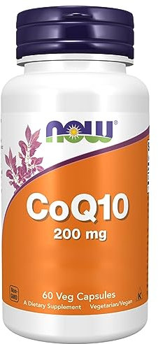 Now Foods, CoQ10 200mg, Coenym Q10, Altamente Dosato, 60 Capsule vegane, Testato in Laboratorio, Senza Glutine, Vegetariano, Senza Soia, Non OGM
