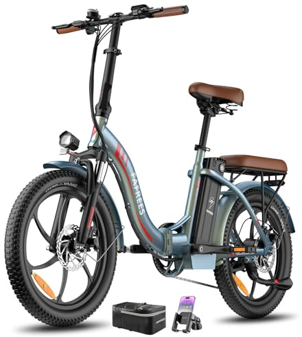 Fafrees E Bike Klapprad 20 * 3.0 Zoll, Elektrofahrräder 36V 18Ah Akku, 250W Motor Fatbike Ebike Herren, Mountain Ebike Damen, 25km/h City E-Bike für Erwachsene, F20 Pro