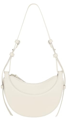 Juoxeepy Satteltasche für Frauen Umhängetasche Halbmond Geldbörse Trendy Crossbody Bag Hobo Handtasche, Weiss/opulenter Garten