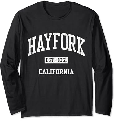 Hayfork California CA JS04 Vintage Athletic Sports Long Sleeve T-Shirt