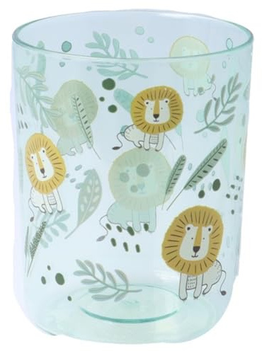 PARSA Beauty Zahnputzbecher Kids Safari | Blauer Zahnbürstenbecher mit süßen Safari-Prints, Hygienisch, praktisch, leichte Reinigung, stilvoll für Kinder