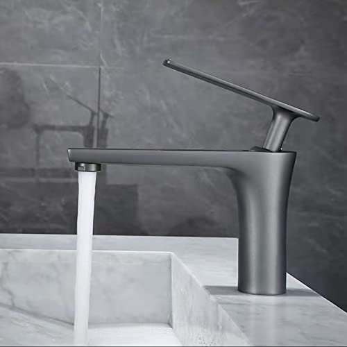 Pistolet Gris Noir Or Robinet Chaud et Froid lavabo de Toilette lavabo sous Plan à Propos du Robinet étendu, modèle Court Gris Pistolet