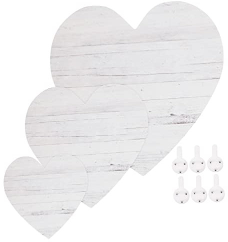 DRESSOOS Deko Wohnzimmer 1 Satz Herzförmiger Holzaufhänger Valentinstag Türdekoration Wanddekoration Schild Zum Aufhängen An Der Haustür Mit Herz Valentinstag Veranda Zeichen Herz Dekorationen Herz-