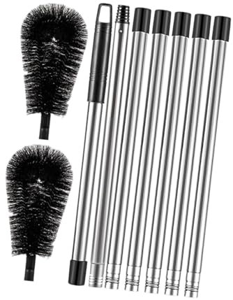 perfk Gutter Cleaning Brush,Guard Cleaner Tool,Easy Remove Leaves and Debris,Extendable,Gutter Cleaner Long Reach from Ground, 7 Sections