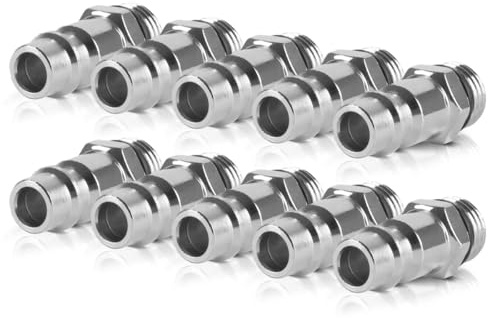 STAHLWERK Druckluft-Schnellkupplungen 10er Set, NW 7,2 bis 35 bar belastbar | Druckluftkupplung mit Anschlussgewinde | robust & langlebig | Zubehör für Druckluftkompressoren & Druckluftwerkzeuge