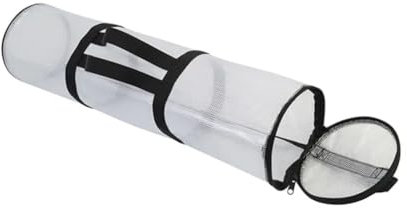Faeymth Weihnachtsgeschenkpapier-Aufbewahrungstasche für Unters Bett, Weihnachtsgeschenkpapier-Organizer, Einfache Tragegriffe, Transparente, wasserdichte Tasche