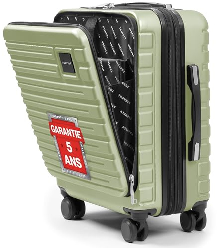 Travely Premium Handgepäck 55x40x23cm erweiterbar, passend für Lufthansa, Eurowings und co. I 41L - 50L Handgepäck mit sanften Rollen und praktischem TSA Schloss, Reise