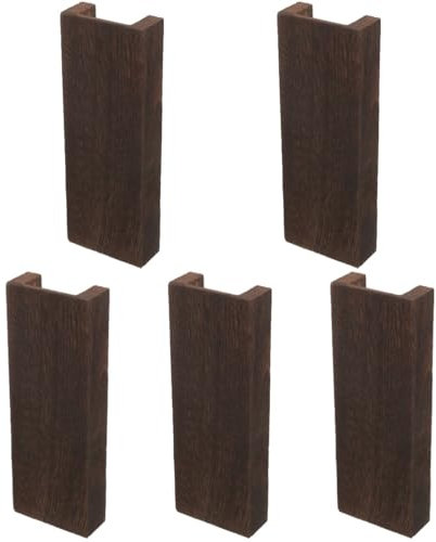 Amosfun 5St Blumentopf aus Holz Korb Geländer Girlande Blumentöpfe drinnen Treibholztopf Vintage Blumentopf Wand für die Hauswand Wandpflanzer Wandvase hölzern Coffee