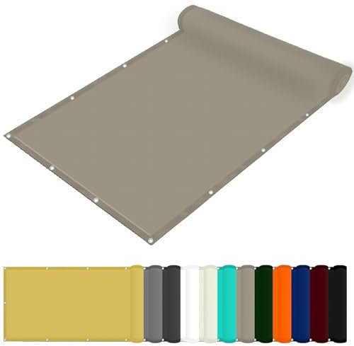 ACHBGTMQ Pali per Vela ombreggiante da Esterno 280 x 300 cm Tessuto Impermeabile con Blocco UV al 98% Corda Gratuita e Kit di Fissaggio Ideale per Piscina Terrazza Serra Telo ombreggiante Color Cachi