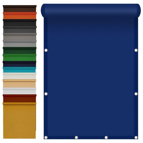 Vela Ombreggiante 4 x 6 m Rettangolare, Impermeabile, 98% Uv, con Occhielli Vela Ombreggiante Rettangolare per Giardino, Balcone, Terrazza, Blu Scuro