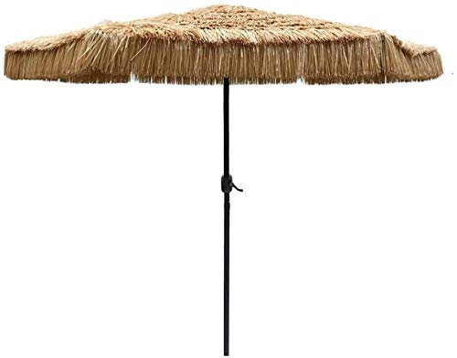 Garden parasols Parasols 8.9ft / 2.7m Tropical Beach Straw Parasol Outdoor Waterproof Sun Shade for Garden Pool Patio Umbrellas Outdoor parasols