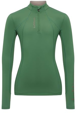 LeMieux Young Rider Classique Base Layer - Childrens Equestrian Horse Riding Long Sleeve Top - Hunter Green - 11-12years