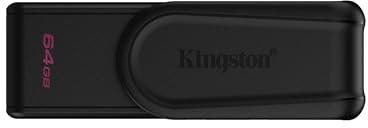Kingston DataTraveler Exodia S USB Flash Drive - 64GB - USB 3.2 Gen 1 - USB Type A - Black/Black - DTXS/64GB