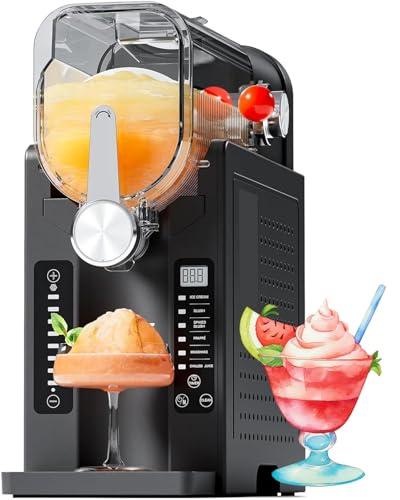DUXMM Selbstreinigende Slush-Maschine für den privaten oder gewerblichen Gebrauch, 6 voreingestellte Programme, kein EIS erforderlich,LED-Anzeige, Frozen Drink Maker, für Margaritas, Frappés
