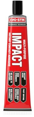 HOCHSTE® Evo-Stik Impact Adhesive Tube, Strong Contact Glue for Instant Bonding, Multi-Purpose Adhesive for Wood, Metal, Plastic, PVC, Rubber, Leather, Fabric, Ceramic, Cork & DIY Repairs, (65g)