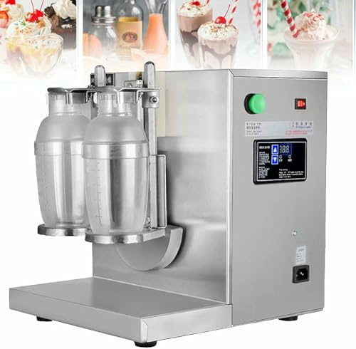 HOTAPEPU Machine Électrique À Agiter Le Thé Au Lait, Thé Au Lait À Double Cadre Automatique Et Shaker À Cocktail, Machine À Agiter en Acier Inoxydable 400r / Min ~ /