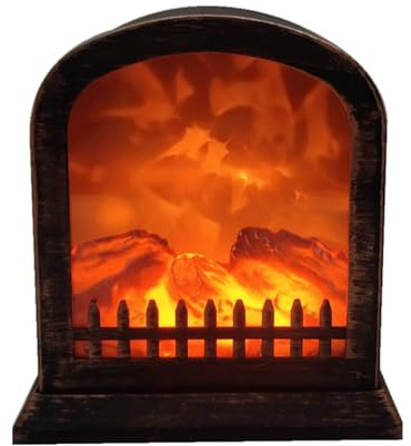 Cheminée à LED, feu de cheminée décoratif, lampe, feu / flammes réalistes, page d'accueil Utilisez un simulé comme décoration de cheminée de table