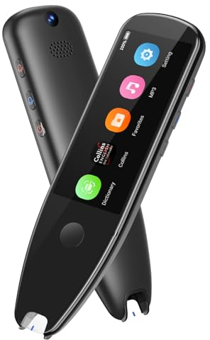 Scan Reader Pen, OCR Digital Translation Pen Scanner 112 Language Translator Device Support Text Extract Intelligent Recording Scanner Pen with 3.5 Inch Touch Screen for Businessmen Students Adults