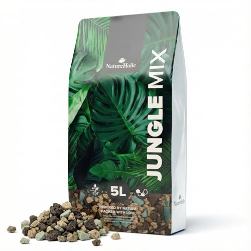 NatureHolic Urban Jungle Mix - Mineralisches Pflanzsubstrat für Zimmerpflanzen - Für Gesunde Pflanzen & kräftige Wurzeln 5 Liter