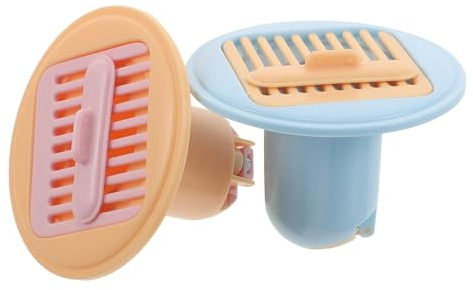 DIKACA 2 Piezas Protector de Desagüe de Piso Antiolores Filtro Removible y Atrapacabello de Plástico para Ducha y Baño, Accesorio Práctico contra Obstrucciones