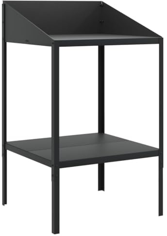 Table de Rempotage en Métal, Table de Jardinage Extérieure Anthracite 56,5x54,5x100cm Acier galvanisé