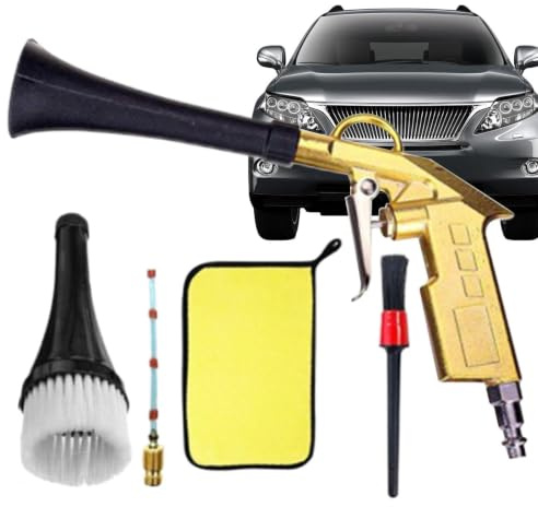 Soffiatore per Auto Attrezzo di Pulizia Universale Ergonomico ad Alta | Kit Soffiatore per Dettatura Auto Per Polvere, Macchie Olio, Officina, Attrezzature Domestiche