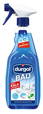 durgol Badreiniger mit Abperleffekt & ohne Trocken wischen – für Dusche, Fliesen, Waschbecken, Armaturen u.v.m. – Biologisch abbaubar – Deutsche Version – 1 x 500ml